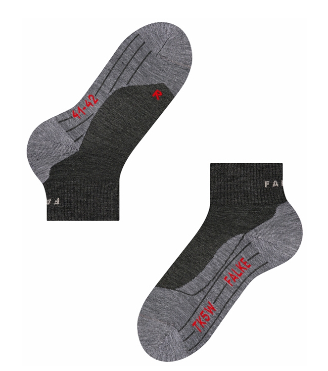 Falke Falke Trekking <span>16473 3180 TK5 Short</span> Smog Falke Trekking <span>16473 3180 TK5 Short</span> 16473 3180 TK5 Short grijs - www.bremmerschoenen.pro - Bremmer Schoenen