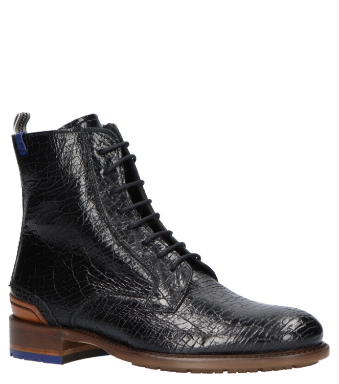 Floris van Bommel Veterboot <span>85644/01</span> 85644/01 zwart - www.bremmerschoenen.pro - Bremmer Schoenen