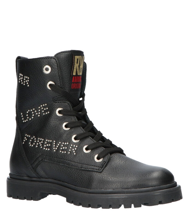 Red-Rag Red Rag Veterboot <span>11118-922</span> 922 Black Nappa Red Rag Veterboot <span>11118-922</span> 11118-922 zwart - www.bremmerschoenen.pro - Bremmer Schoenen