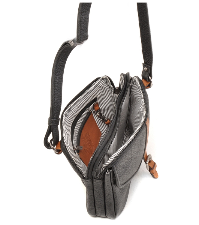 Berba Crossbody tas <span>125-041-00</span> 125-041-00 zwart - www.bremmerschoenen.pro - Bremmer Schoenen
