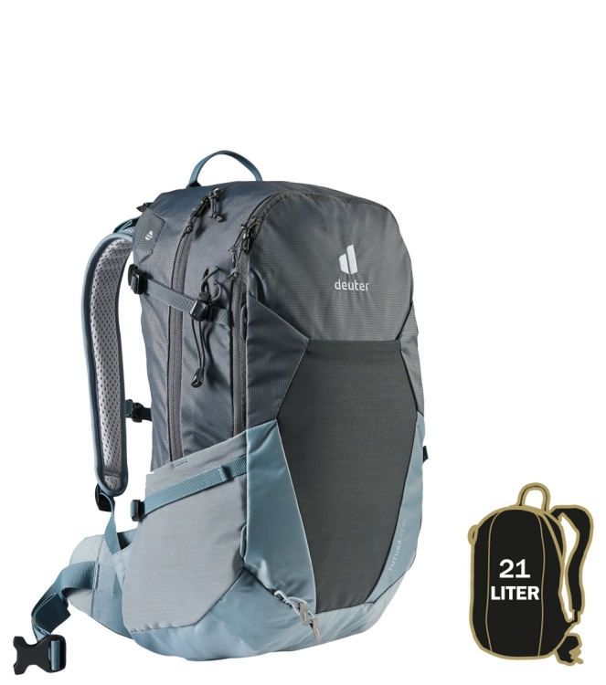 Deuter Deuter rugtas <span>DR3400021-4409 Futura 21 SL</span> Graphite/ Shale Deuter rugtas <span>DR3400021-4409 Futura 21 SL</span> DR3400021-4409 Futura 21 SL grijs - www.bremmerschoenen.pro - Bremmer Schoenen