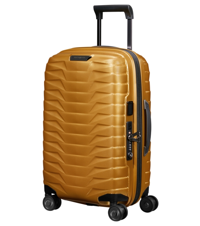 Samsonite Samsonite trolley <span>140087 6856 Proxis Spinner 55</span> Honey Gold Samsonite trolley <span>140087 6856 Proxis Spinner 55</span> 140087 6856 Proxis Spinner 55 geel - www.bremmerschoenen.pro - Bremmer Schoenen