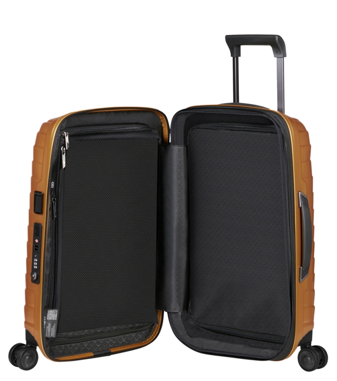Samsonite Samsonite trolley <span>140087 6856 Proxis Spinner 55</span> Honey Gold Samsonite trolley <span>140087 6856 Proxis Spinner 55</span> 140087 6856 Proxis Spinner 55 geel - www.bremmerschoenen.pro - Bremmer Schoenen