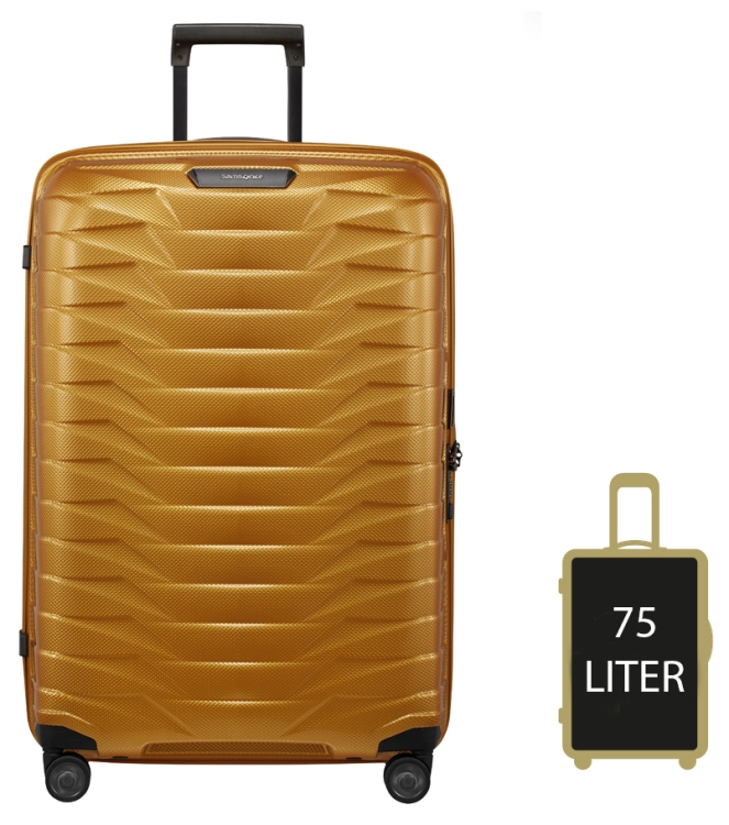 Samsonite Samsonite koffer <span>126042 6856 Proxis Spinner 75</span> Honey Gold Samsonite koffer <span>126042 6856 Proxis Spinner 75</span> 126042 6856 Proxis Spinner 75 geel - www.bremmerschoenen.pro - Bremmer Schoenen