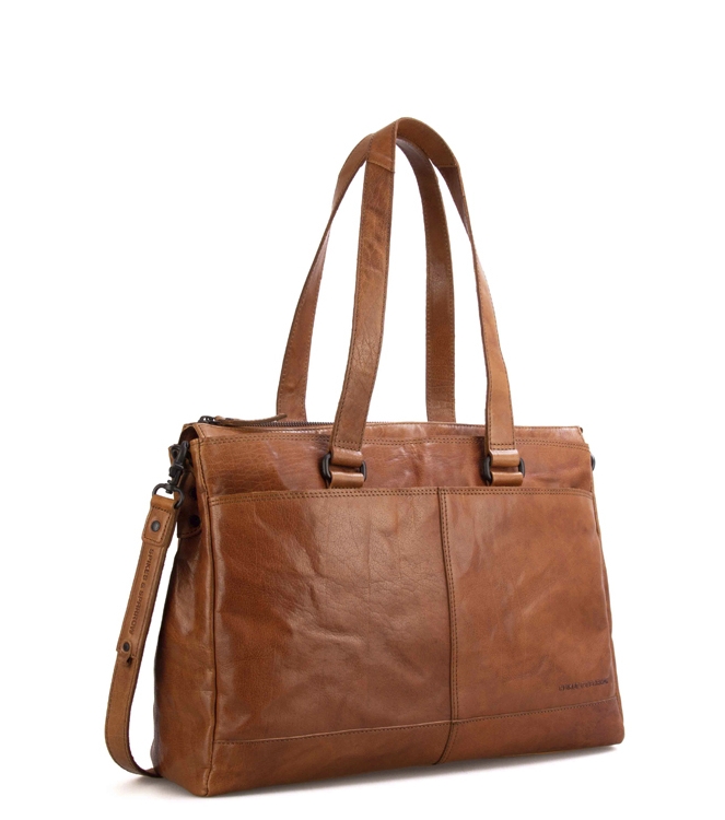 Spikes & Sparrow laptoptas <span>0227147 Brandy</span> 0227147 Brandy cognac - www.bremmerschoenen.pro - Bremmer Schoenen