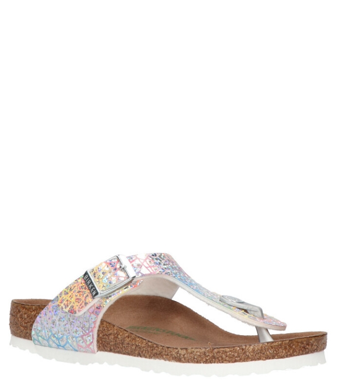 Birkenstock Birkenstock slipper <span>1022193 Gizeh kids</span> Flashy hologram silver VEG Birkenstock slipper <span>1022193 Gizeh kids</span> 1022193 Gizeh kids zilver - www.bremmerschoenen.pro - Bremmer Schoenen