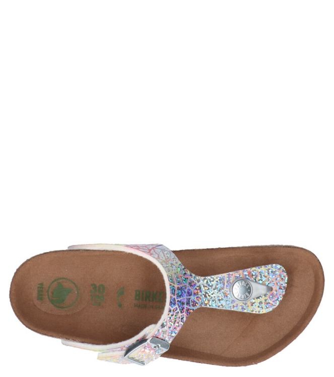 Birkenstock Birkenstock slipper <span>1022193 Gizeh kids</span> Flashy hologram silver VEG Birkenstock slipper <span>1022193 Gizeh kids</span> 1022193 Gizeh kids zilver - www.bremmerschoenen.pro - Bremmer Schoenen