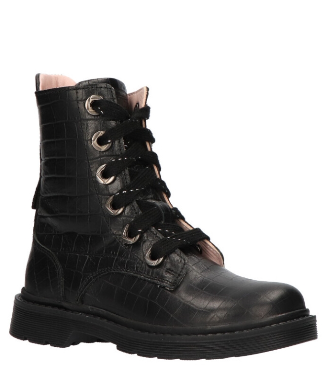 Twins Twins veterboot <span>322630 689 Brit bugatti</span> 689 black croco Twins veterboot <span>322630 689 Brit bugatti</span> 322630 689 Brit bugatti zwart - www.bremmerschoenen.pro - Bremmer Schoenen
