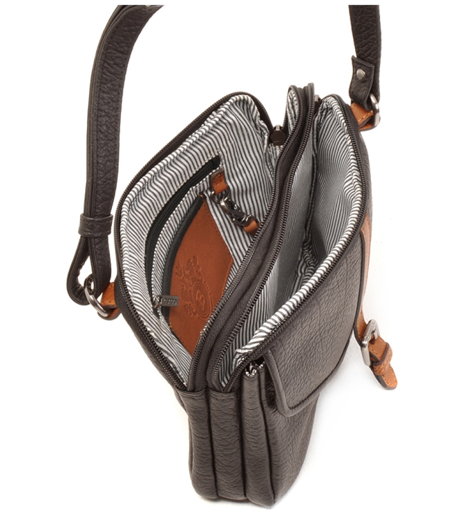 Berba Crossbody tas <span>125-041-12</span> 125-041-12 bruin - www.bremmerschoenen.pro - Bremmer Schoenen
