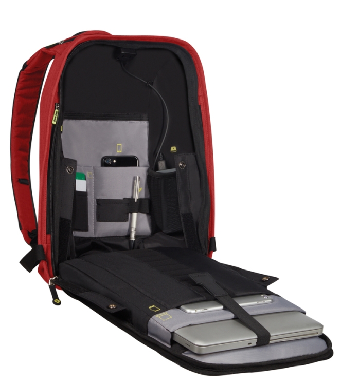 Samsonite rugtas met laptopvak <span>128822 1361 Securipak Laptop Backpack</span> 128822 1361 Securipak Laptop Backpack rood - www.bremmerschoenen.pro - Bremmer Schoenen