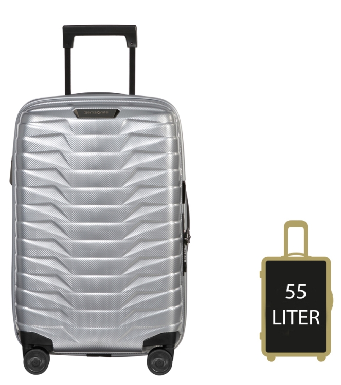 Samsonite trolley <span>140087 1776 Proxis Spinner 55</span> 140087 1776 Proxis Spinner 55 zilver - www.bremmerschoenen.pro - Bremmer Schoenen