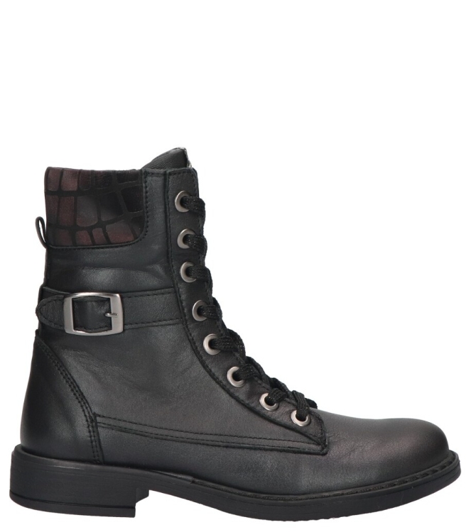 Jochie-Freaks veterboot <span>JF-24586 450 Dalia</span> JF-24586 450 Dalia zwart - www.bremmerschoenen.pro - Bremmer Schoenen