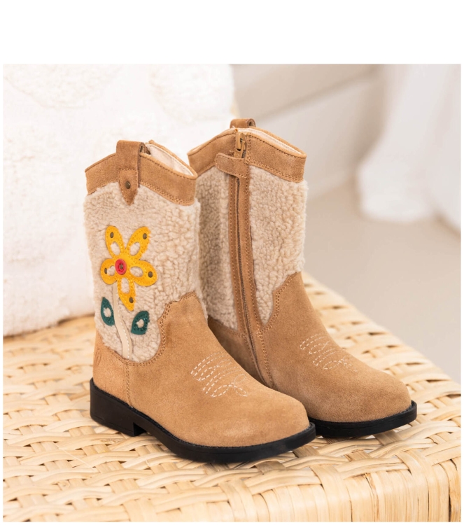 Shoesme Shoesme laars <span>NW23W006-D</span> Brown Flower Shoesme laars <span>NW23W006-D</span> NW23W006-D beige - www.bremmerschoenen.pro - Bremmer Schoenen