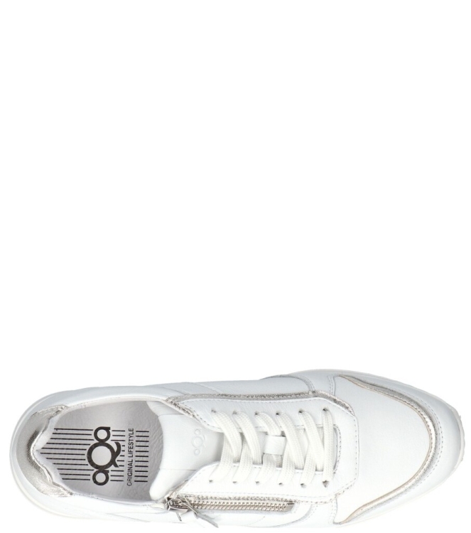 Aqa Aqa sneaker <span>A8731 A11B47</span> A11B47 velv. opt white lamin. cham Aqa sneaker <span>A8731 A11B47</span> A8731 A11B47 wit - www.bremmerschoenen.pro - Bremmer Schoenen