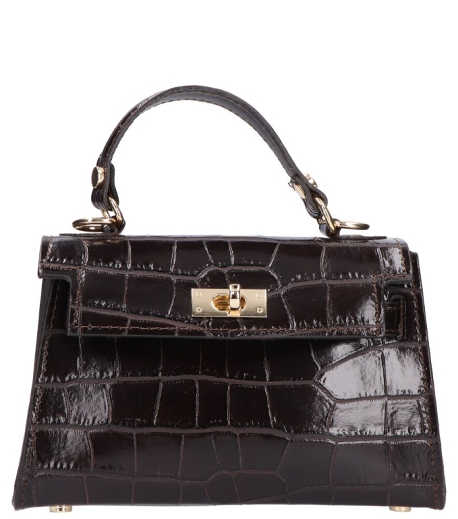 Teatro Fashion handtas <span>Grace</span> Dark Brown handtas <span>Grace</span> Grace bruin - www.bremmerschoenen.pro - Bremmer Schoenen