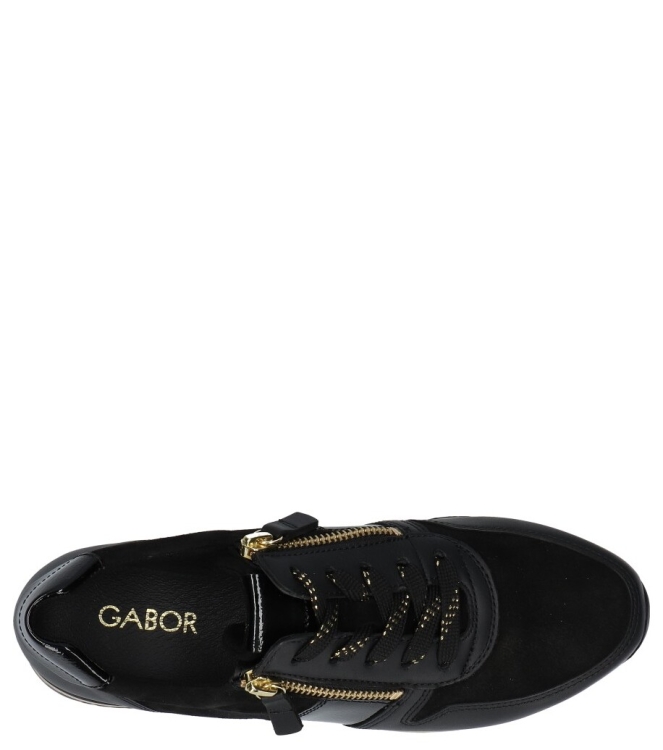 Gabor sneaker <span>6019.01.001</span> 6019.01.001 zwart - www.bremmerschoenen.pro - Bremmer Schoenen