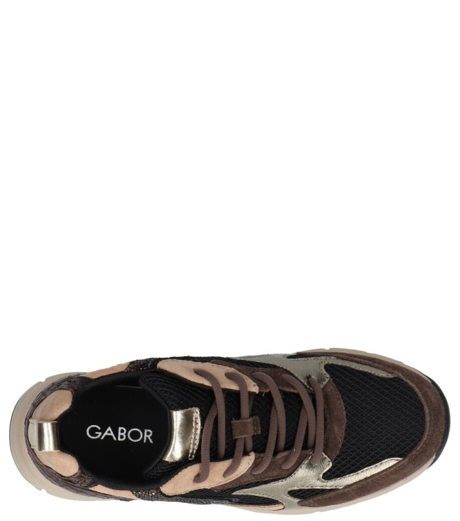Gabor Gabor sneaker <span>6005.01.007</span> 007 black/brown/sand c Gabor sneaker <span>6005.01.007</span> 6005.01.007 bruin - www.bremmerschoenen.pro - Bremmer Schoenen