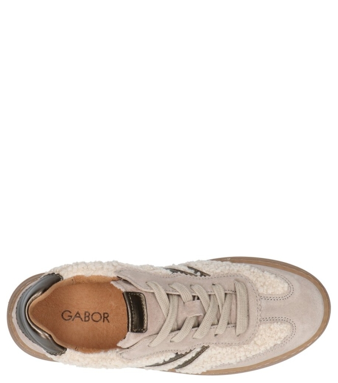 Gabor Gabor sneaker <span>6018.01.004</span> 004 panna/silk/cacao Gabor sneaker <span>6018.01.004</span> 6018.01.004 beige - www.bremmerschoenen.pro - Bremmer Schoenen
