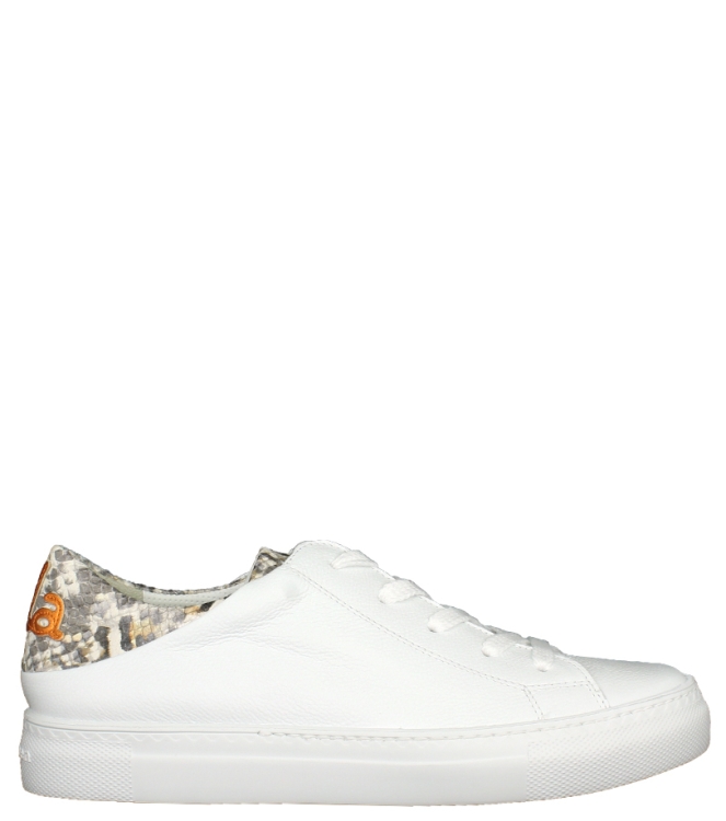 Paul Green Paul Green sneaker <span>4699-066</span> m. calf w. leo white/orange Paul Green sneaker <span>4699-066</span> 4699-066 wit - www.bremmerschoenen.pro - Bremmer Schoenen
