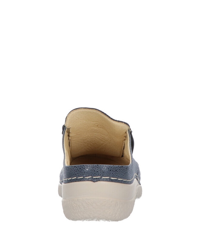 WOLKY SLIPPER <span>6202 Roll-slide 982 Denim Dots Nubuck</span> 6202 Roll-slide 982 Denim Dots Nubuck blauw - www.bremmerschoenen.pro - Bremmer Schoenen