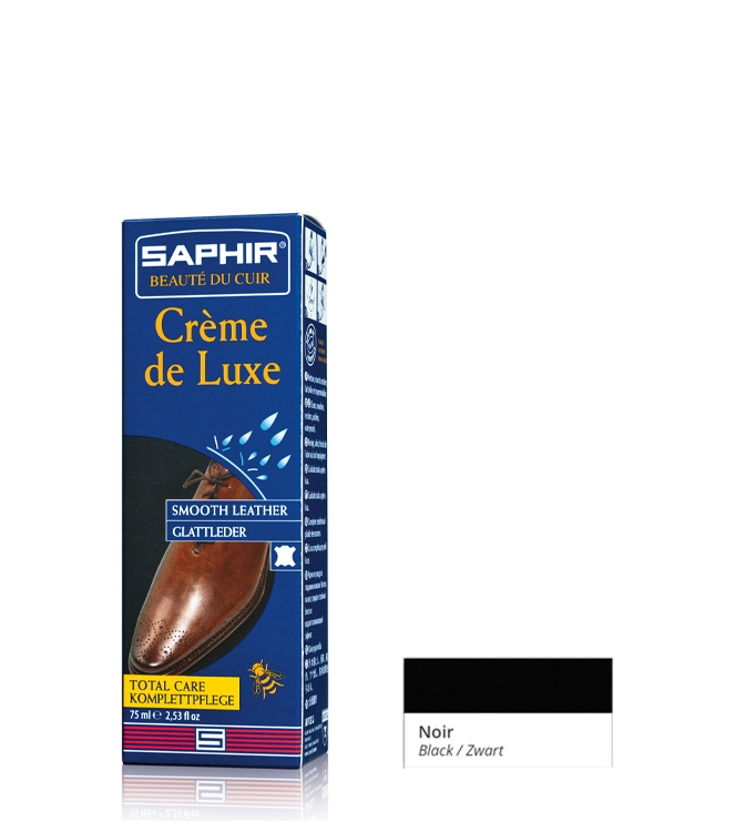 Onderhoudsmiddel Saphir luxe schoencreme <span>Creme de luxe 01</span> NOIR Saphir luxe schoencreme <span>Creme de luxe 01</span> Creme de luxe 01 zwart - www.bremmerschoenen.pro - Bremmer Schoenen